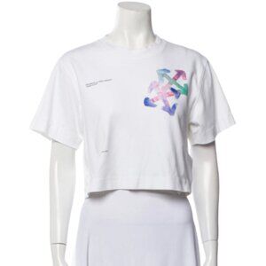 Off-White Graphic Print Crop Top